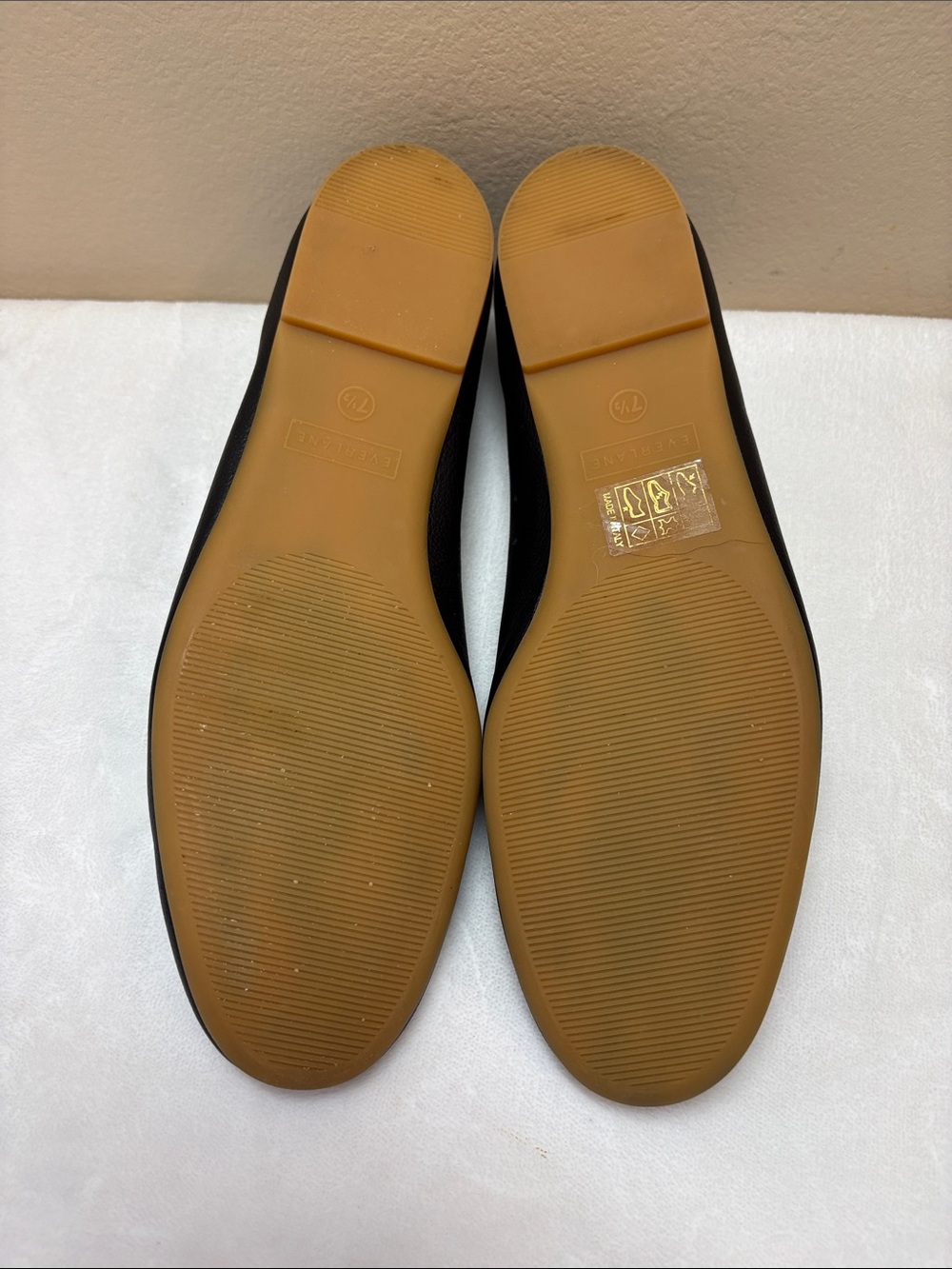 EVERLANE Black Leather Day Glove Italian Leather Ballet Flats, 7.5 - Picture 9 of 12